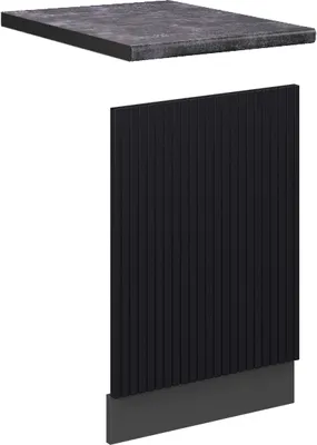 Produktbild von Frontblende Vicco Fame-Line Schwarz gestreift 45 cm , AP Anthrazit, Model 50953