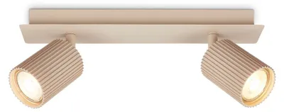 Produktbild von Briloner Deckenlampe Schwenkbar 32x7x9 cm GU10 Fassung max. 9W 2-flammig Beige - Deckenstrahler Wohnzimmer Flur Küche Büro