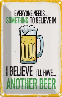 Produktbild von vianmo Blechschild 18x12 cm Bier I´ll have another Beer