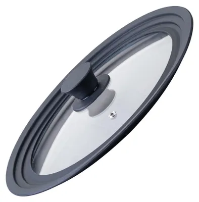 Glasdeckel Ø 24-26-28 cm mit Silikonrand und Dampfventil