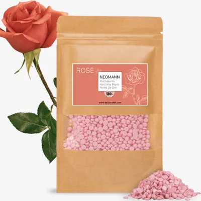 Produktbild von NEOMANN Waxing Perlen zur Wachs Haarentfernung 450g Rosenduft-Hartwachs oder Wax für Schmerzfreie Wachsperlen Haarentfernung-für alle Wachswärmer