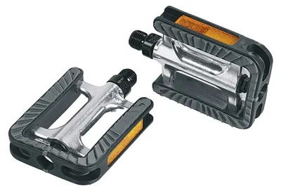 Image de Ergotec Set de pédales 191 Antidérapant avec roulements industriels Argent Noir