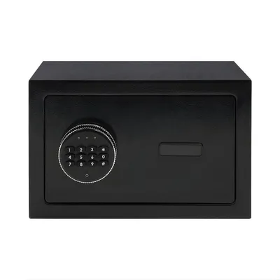 Produktbild von Elektronischer Safe aus kaltgewalztem Stahl mit Alarm & Zahlenschloss – 31×20×20 cm – Schwarz