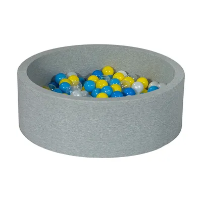 Produktbild von Bällebad Playground + 150 Perlenbälle, transparent, gelb, blau, hellblau