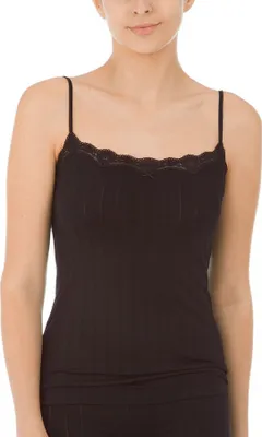 Produktbild von Calida Calida Damen Etude Toujours Spaghetti-Top aus Baumwolle Unterhemd mit Dresdner Spitze uni 2440-00-00085