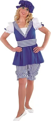 Produktbild von M213159-S blau-weiß Damen Babydoll Bade Kleid Schlafkostüm Gr.S