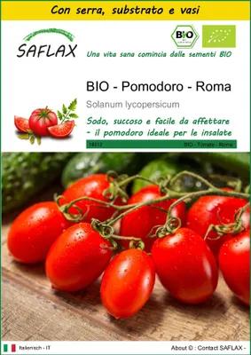 Immagine prodotto di SAFLAX Insieme di coltivazione -- Pomodoro - Roma - 15 semi - Solanum