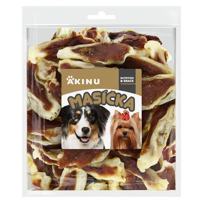 Obrázek produktu pro Akinu MASÍČKA Králičí ouška s kuřecím pamlsek pro psy 200 g
