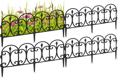 Immagine prodotto di Recinzione da giardino nera 60x33 cm 4 pezzi.