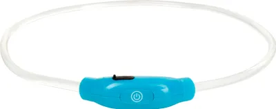 Produktbild von LED Leuchtband für Hunde Blau Hundehalsband mit Akku 3-6 Std. und Blinkfunktion