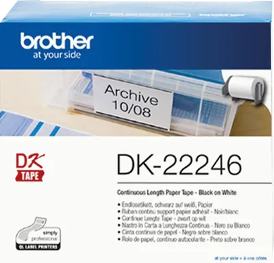 Immagine prodotto di Brother DK-22246 nastro per etichette Nero su bianco