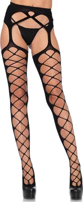 Produktbild von Strapsstrumpfhose Diamantnetz