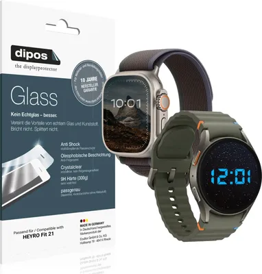 Produktbild von 2x Schutzfolie für HEYRO Fit 21 - Anti-Shock 9H Folie dipos Glass Kunststoffglas