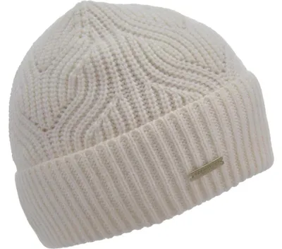 Seeberger Aufschlagmütze mit Zopfmuster in 100% Merinowolle 19993-0 in beige