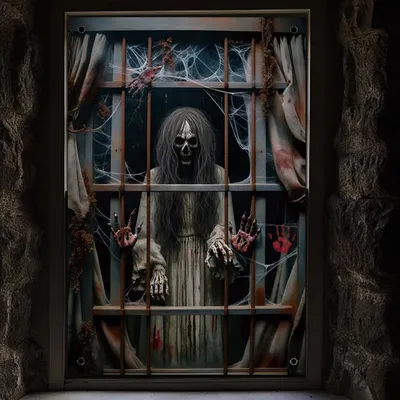 Produktbild von Halloween-Dekoration: Gruseliges Fenster, Halloween-Fensterdeko