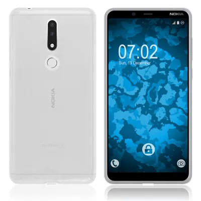 Produktbild von PhoneNatic Case kompatibel mit  Nokia 3.1 Plus - Crystal Clear Silikon Hülle transparent Cover
