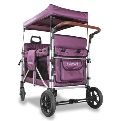 Zdjęcie produktu dla Skladany wózek FUXTEC FX-CTXL900, purpurowy, dach, szuflada, siedzenia Purpur