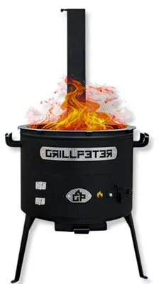 Produktbild von GOROCH Utschak Asamat Ø40 cm Feuerofen für Kazan mit Rauchrohrabzug - Uchag aus Stahl für 10-12 Liter