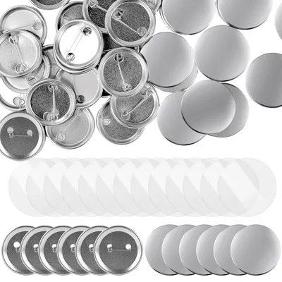 200er-Set Knopfteile, 32 mm, Metall, Bastelbedarf