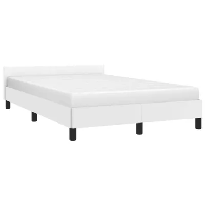 Produktbild von vidaXL Bettgestell ohne Matratze Weiß 120x190 cm Kunstleder