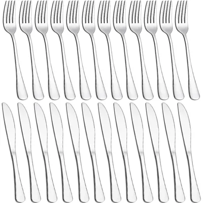 24-tlg. Besteckset Messer & Gabeln, 12 Personen, Edelstahl