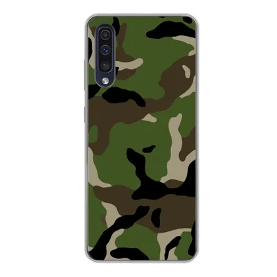Produktbild von MuchoWow® Handyhülle Schutzhülle Hülle für Samsung Galaxy A50 Militärisches Tarnungsmuster Silikon Softcase Handy Hülle - Mobiltelefonhülle