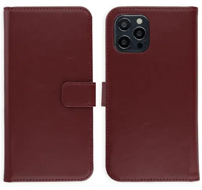 Image de Étui en cuir véritable Selencia pour Apple iPhone 12 (Pro) - Bordeaux