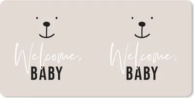 Produktbild von MuchoWow® Schreibtischunterlage Willkommen Baby - Zitate - Baby - Sprichwörter - Kinder - Kinder 80x40 cm - XXL Mauspad - Gaming Mauspad