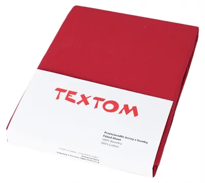 Produktbild von Textom Spannbettlaken Jersey 180x200 cm Baumwolle Bordeaux