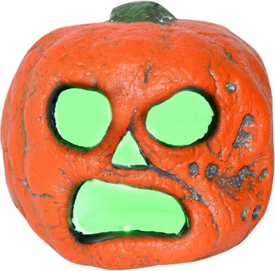 Produktbild von Gruseliger Halloween Kürbis mit LED Beleuchtung 20 cm