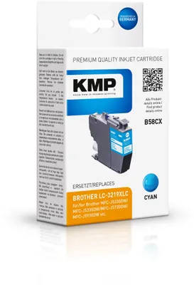 Produktbild von KMP Patrone Brother LC3219XLC cyan 1500 S. B58CX refilled