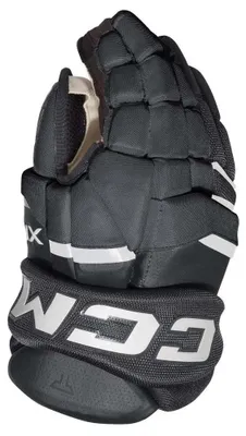 Image de Gants CCM TACKS XR PRO, modèle senior, noir et blanc, taille 14 pouces