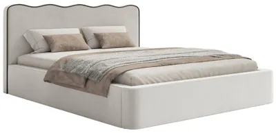 Produktbild von Selsey Duney - Polsterbett 160x200 mit Bettkasten und Veloursbezug, Hellbeige