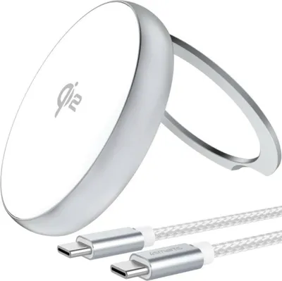 Zdjęcie produktu dla 4smarts Qi2, Wewnętrzna, USB, 5 V, Bezprzewodowe ładowanie, 0,2 m, Srebrny