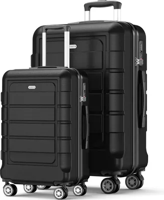 Produktbild von SHOWKOO Kofferset ABS+PC Reisekoffer TSA-Schloss 4 Rollen M-XL Blau