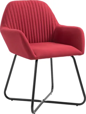 Immagine prodotto di vidaXL Sedie da pranzo 4 pz. Tessuto rosso vino