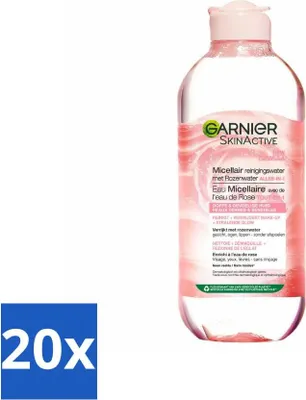 Produktbild von Garnier - SkinActive - Mizellen-Reinigungswasser - Rosenwasser - Strahlende Haut - 400 ml - Vorteilspack - 20 Stücke