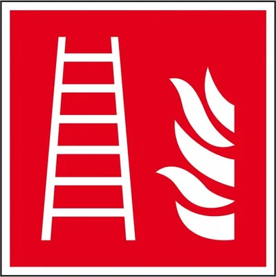 Produktbild von Dreifke® Aufkleber I Brandschutzschild Feuerleiter, Folie, selbstklebend, 200...