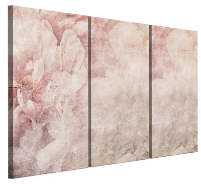 Produktbild von LUMASOUL Leinwand Bilder, Leinwandbild Geblümt Motiv, Wandbilder Holzrahmen und Webstuhl Wohnzimmer und Schlafzimmer, Bilder 120x80 cm Glamour Blumen 26