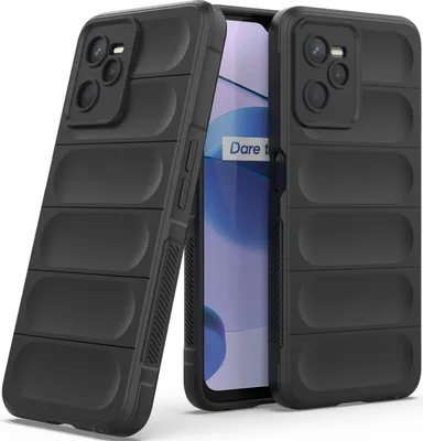 Produktbild von OPPO Realme C35 Hülle, Weich TPU Silikon Stossfest Anti-rutsch Schutzhülle für OPPO Realme C35 Schwarz