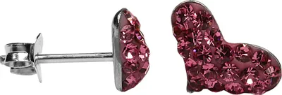Produktbild von Ohrstecker Herz mit Zirkonia Farbe - Pink