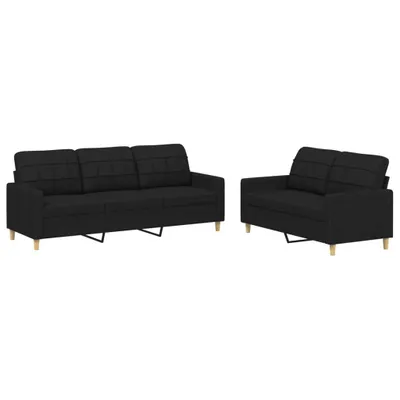 Produktbild von VidaXL 3201310, Schwarz, Schaum, Metall, Polyester, Textil, 198 cm, 77 cm, 80 cm