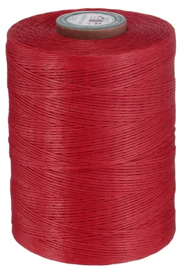 Gewachstes Nähgarn 780 m, 0,8 mm, Polyester, rot