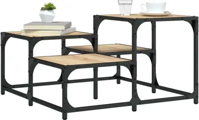 Produktbild von Couchtisch Wohnzimmertisch, moderner Stil, Sonoma-Eiche 68x68x40 cm Holzwerkstoff 837748