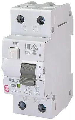 Produktbild von ETI FI-LS-Schalter KZS-2M A 2-polig C20/30mA