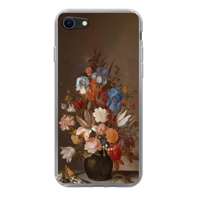 Produktbild von MuchoWow® Handyhülle Schutzhülle Hülle für iPhone 8 Stilleben mit Blumen - Kunst - Alte Meister Silikon Softcase Handy Hülle - Schutzhaube