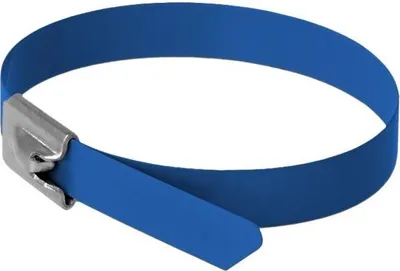 Immagine prodotto di DELOCK Edelstahlkabelbinder L 500 x B 7,9 mm blau 10 Stück