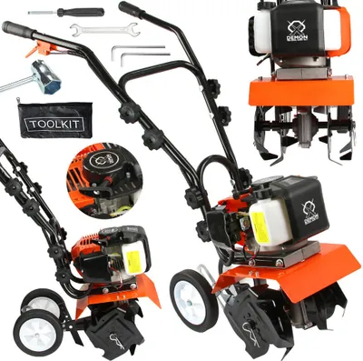 Produktbild von Benzin Bodenfräse Gartenhacke 51,7ccm Kultivator Motorhacke Gartenfräse Bodenhacke Benzinmotorhacke Arbeitsbreite 30 cm