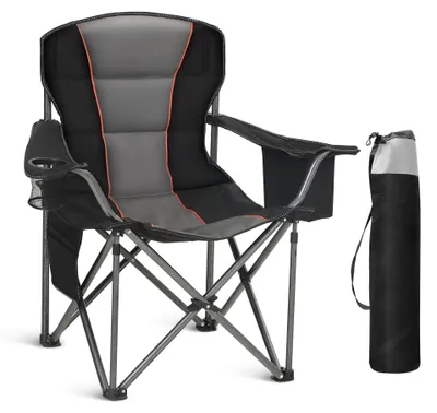 Productafbeelding van Extra Grote Opvouwbare Campingstoel met Koeltas en Bekerhouder