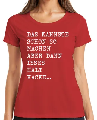 Zdjęcie produktu dla Można to zrobić w ten sposób, ale to bzdura zabawne powiedzenie humor bezczelny damski T-shirt, czerwony, L